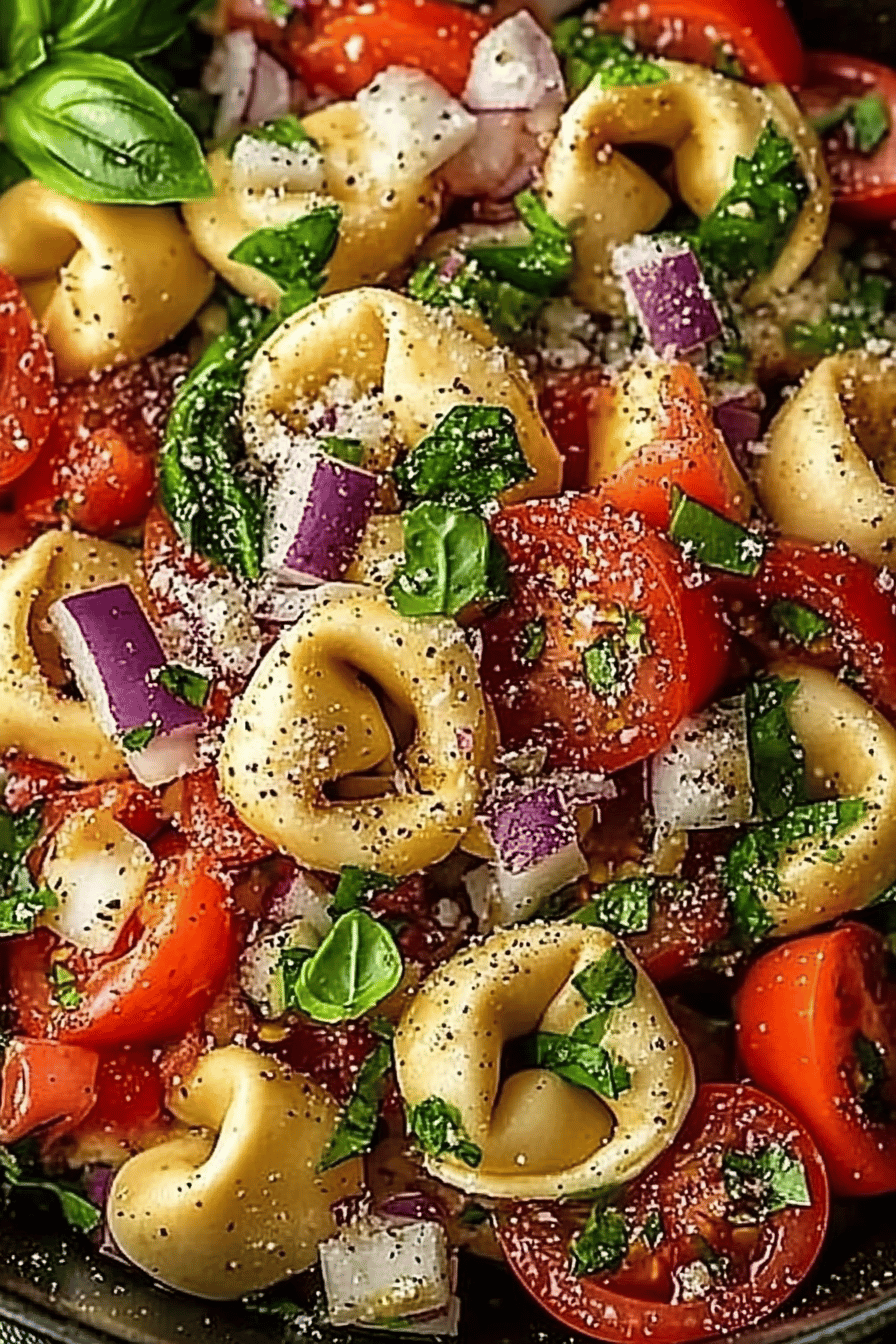 Antipasto Tortellini Salade Final Dish Presentation