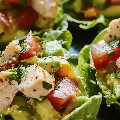 Avocado-Kip Salade Wraps