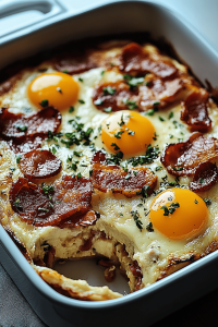 Bacon Ei Kaas Strata