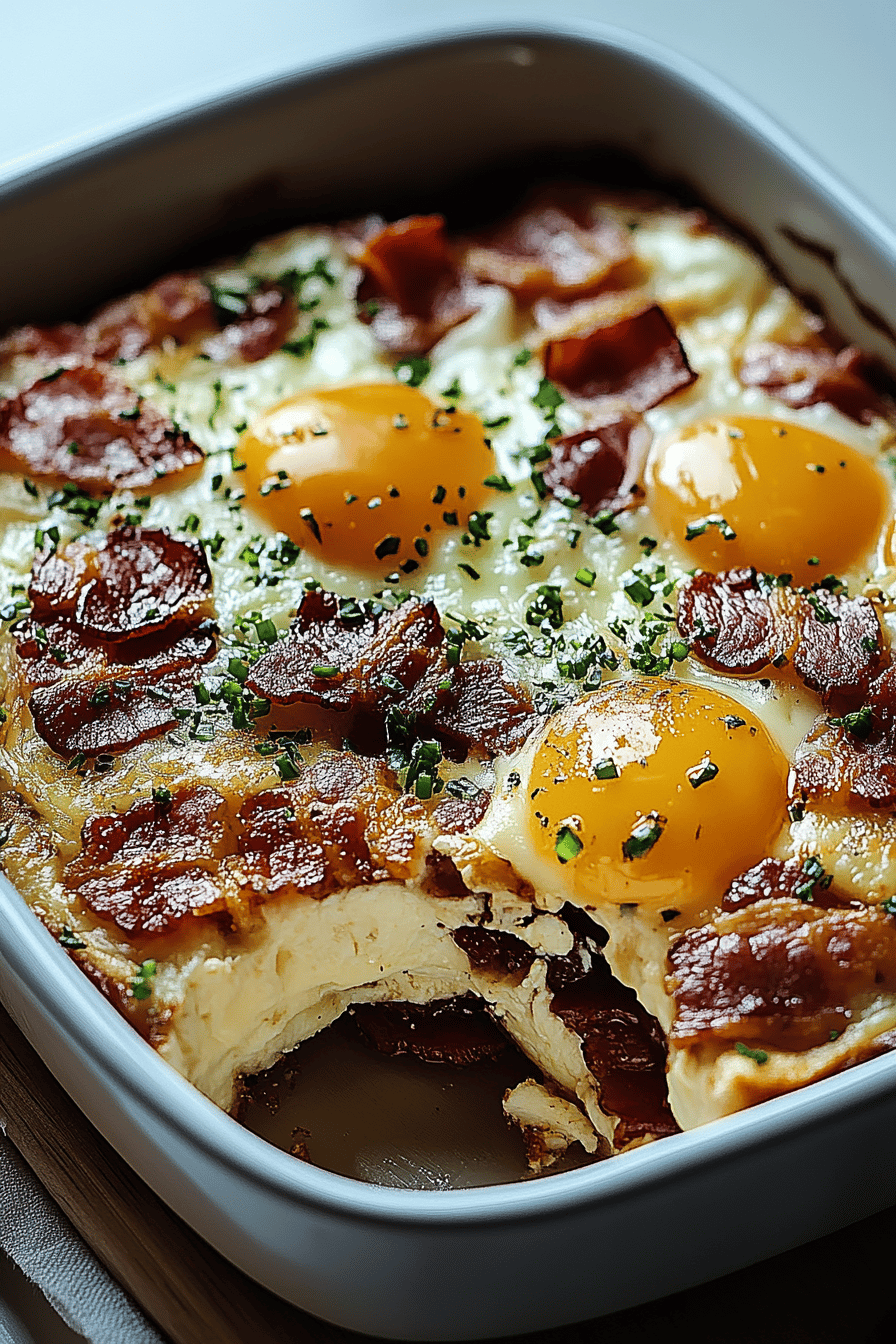 Bacon Ei Kaas Strata Final Dish Presentation