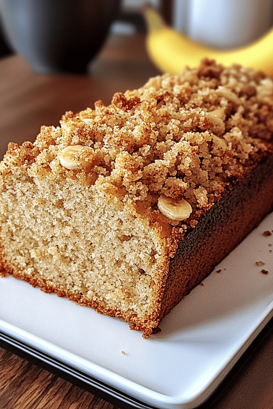 Bananen kruimelbrood Final Dish Presentation