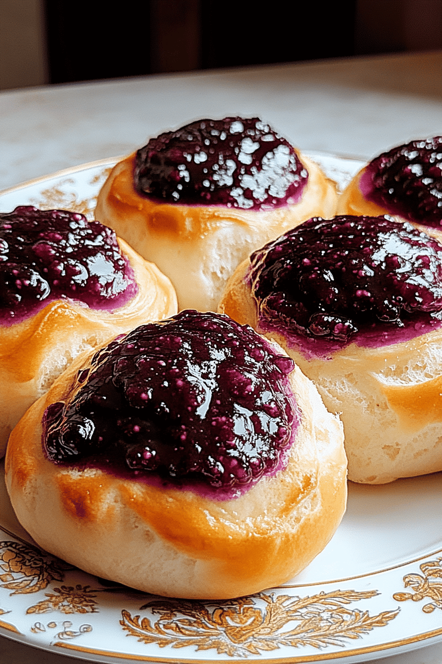 Berry Jam Buns Recept Final Dish Presentation