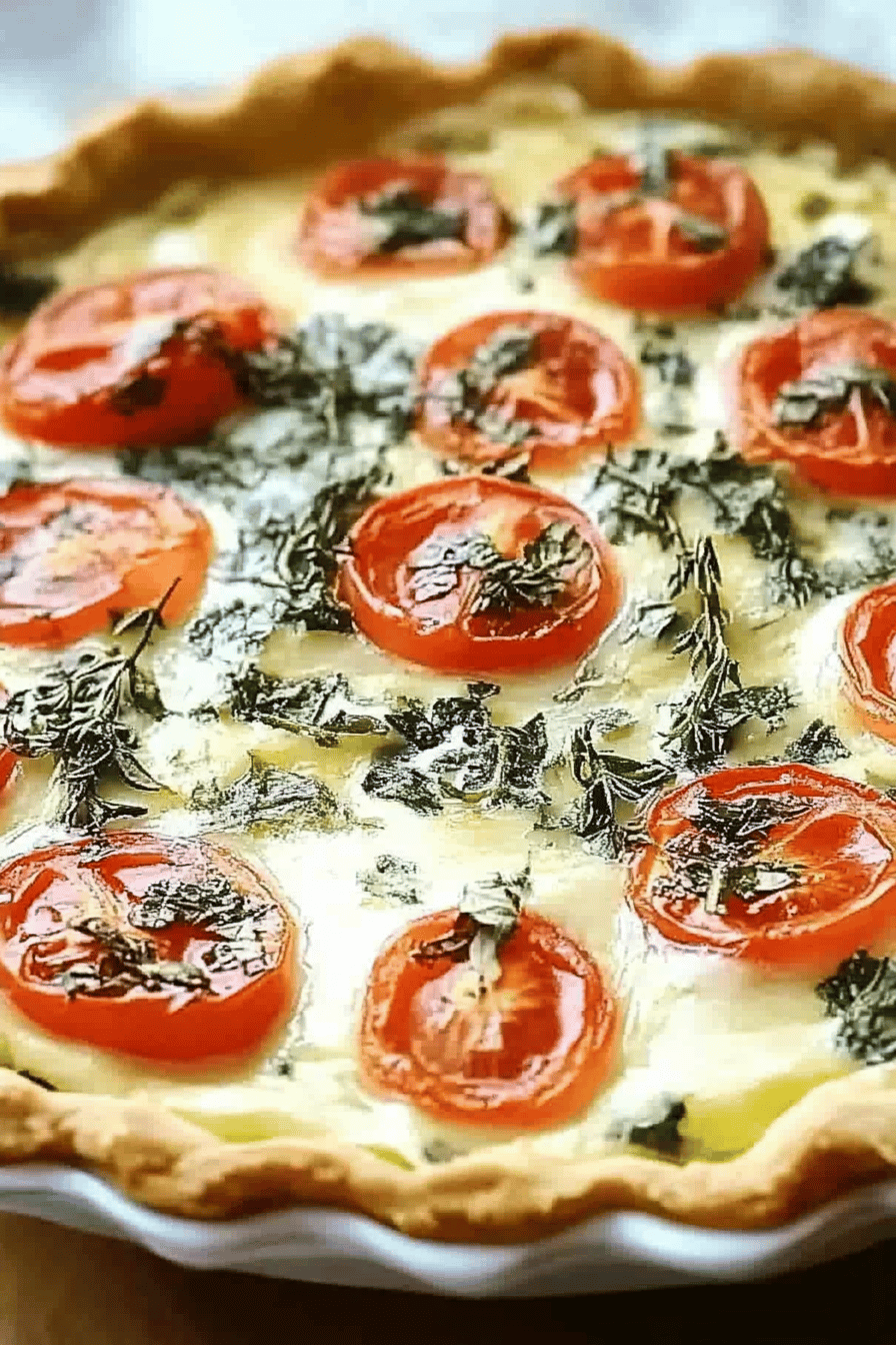 Caprese Quiche ingredients