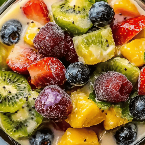 Cremige Obstsalat