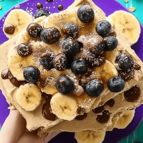 Erdnussbutter-Bananen-Joghurt-Riegel