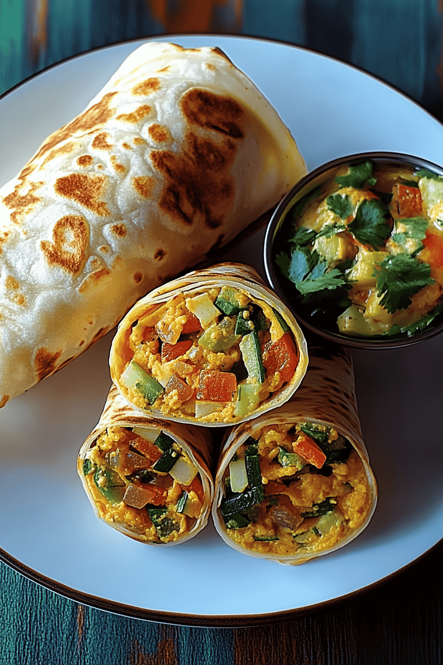 Gemüse-Omelett Chapati Roll ingredients