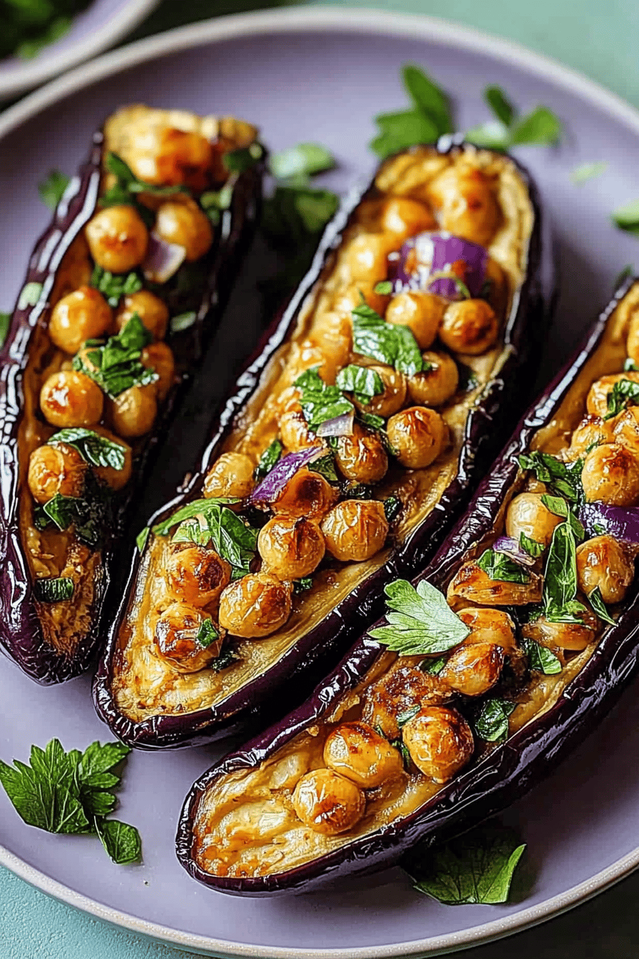 Geroosterde Aubergine Final Dish Presentation