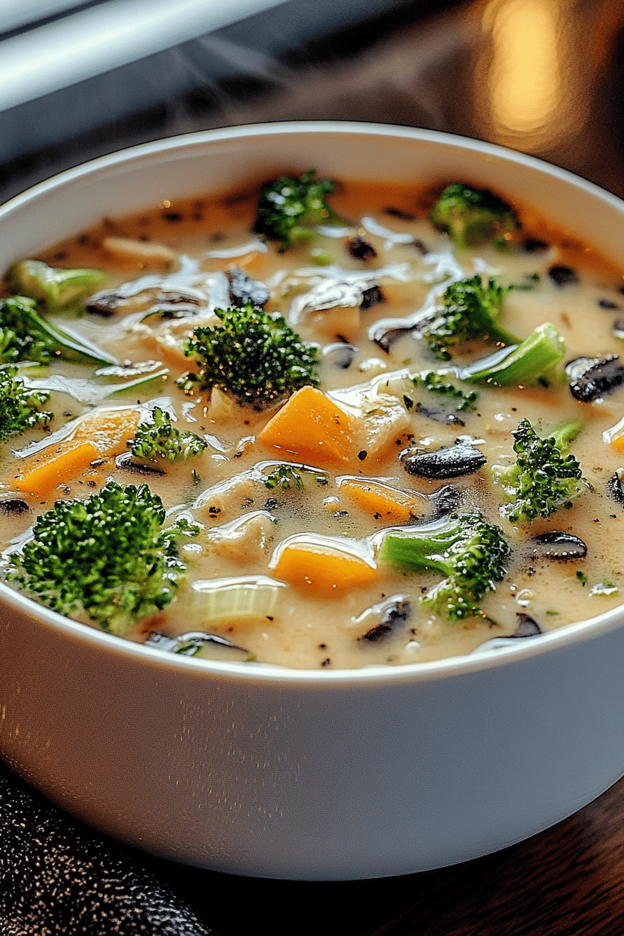 Hähnchen-Brokkoli-Suppe Final Dish Presentation