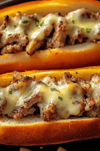 Hähnchen-Cheesesteaks