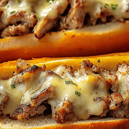 Hähnchen-Cheesesteaks