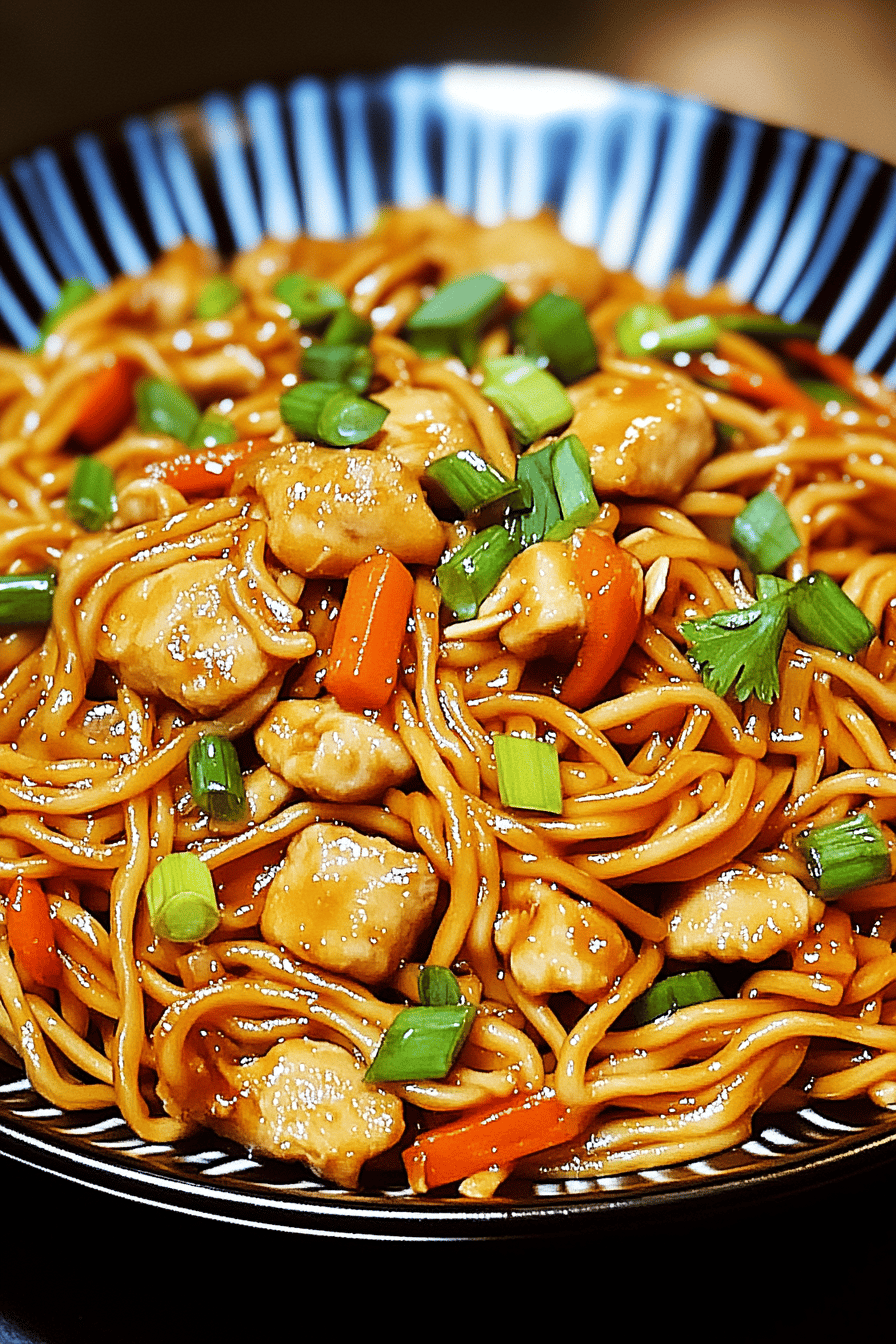 Hähnchen Chow Mein ingredients