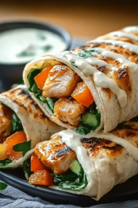 Hähnchen Ranch Wraps