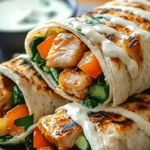 Hähnchen Ranch Wraps