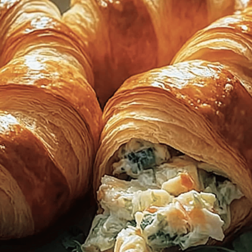 Hähnchensalat Croissants