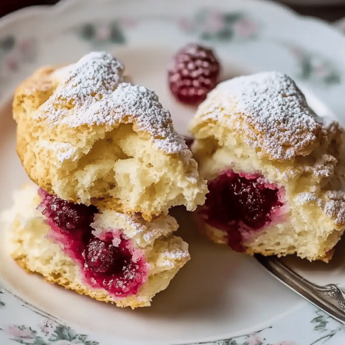 Himbeer-Zitronen-Scones recept