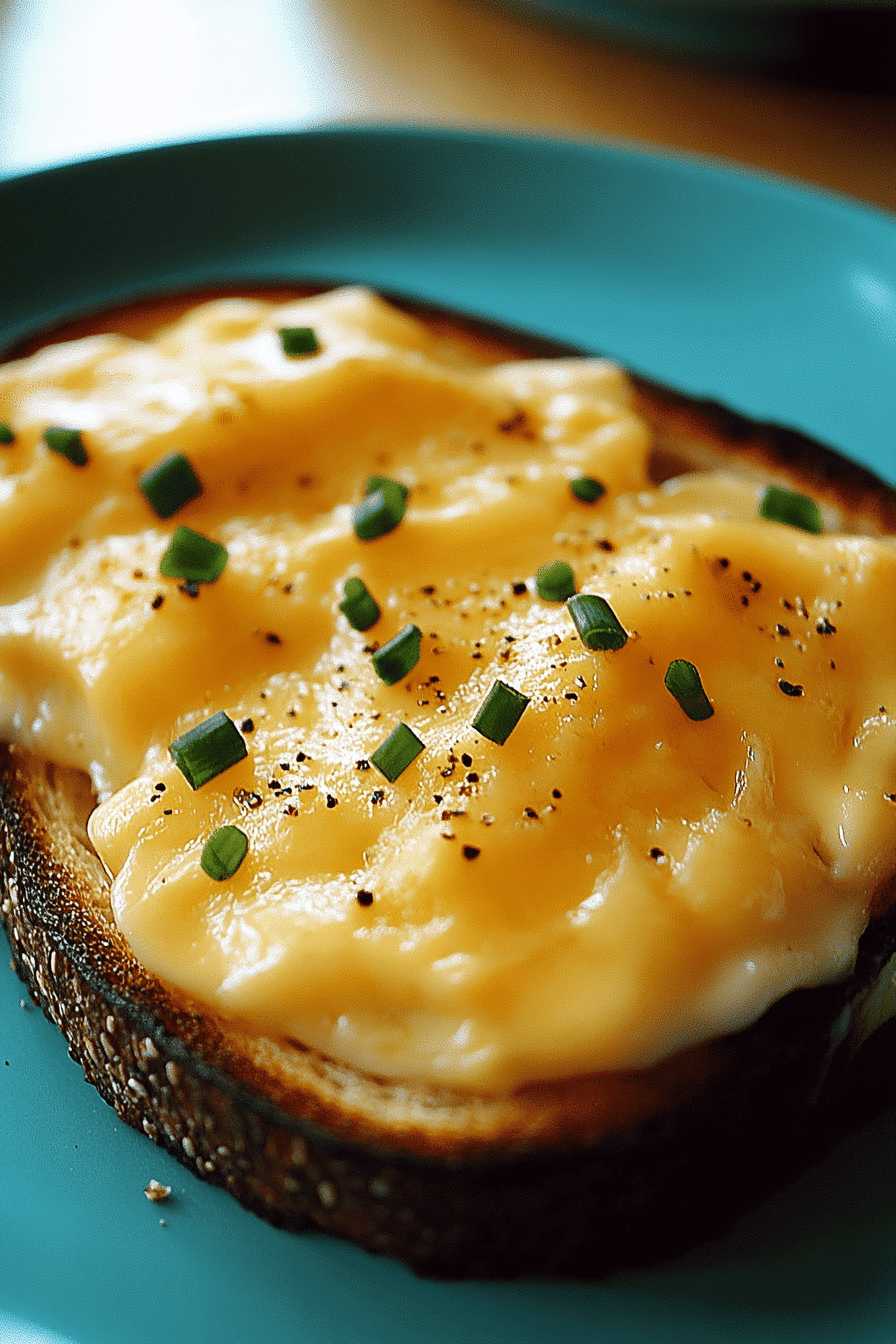 Käse-Eier op Toast Final Dish Presentation