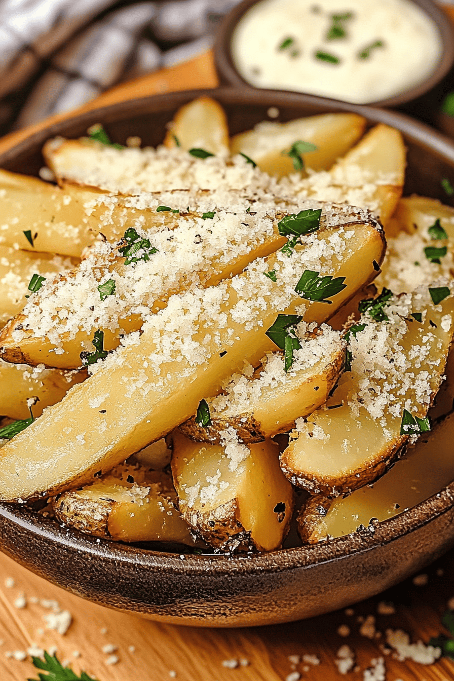 Knoblauch-Parmesan-Pommes Final Dish Presentation