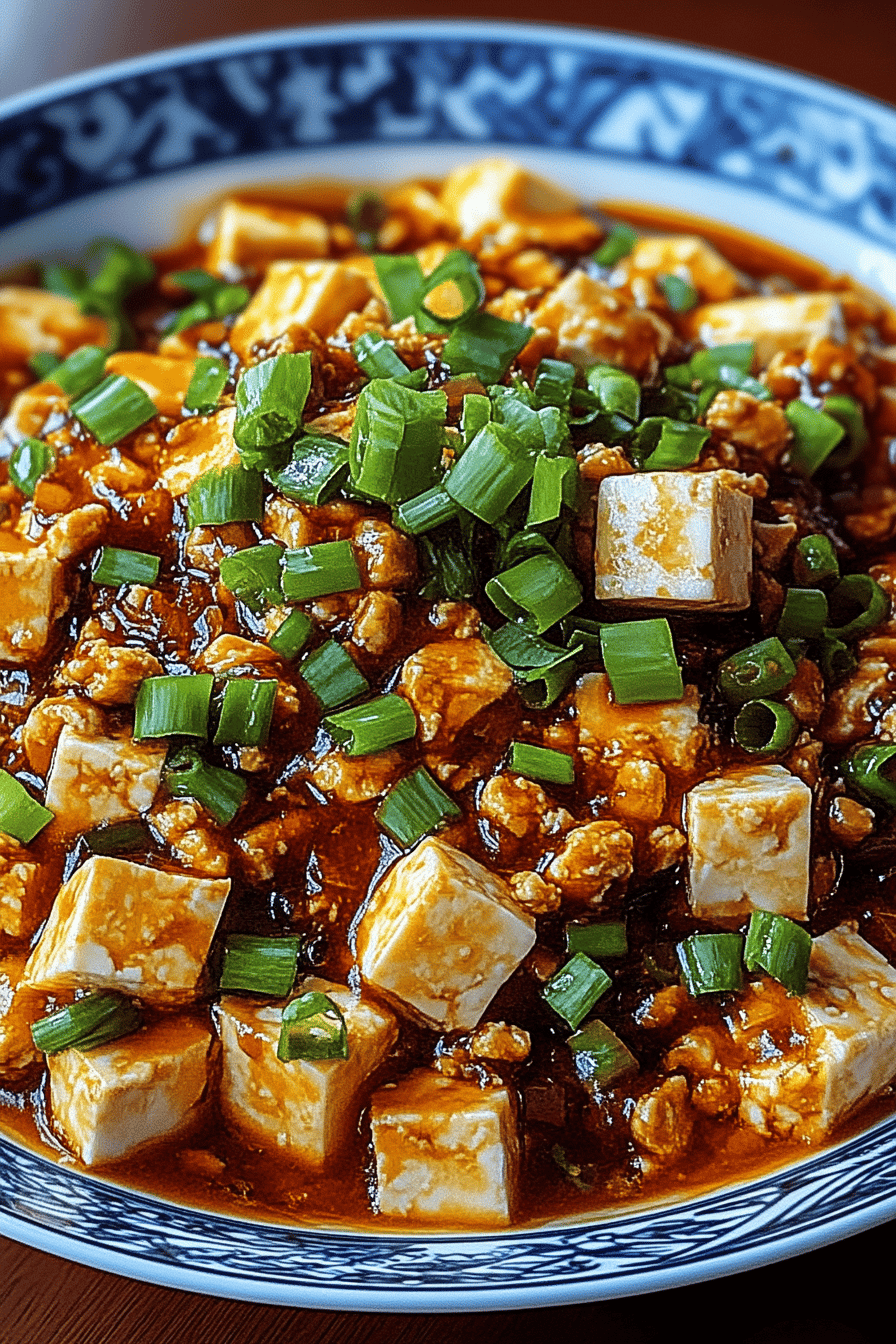 Mapo Tofu recept Final Dish Presentation