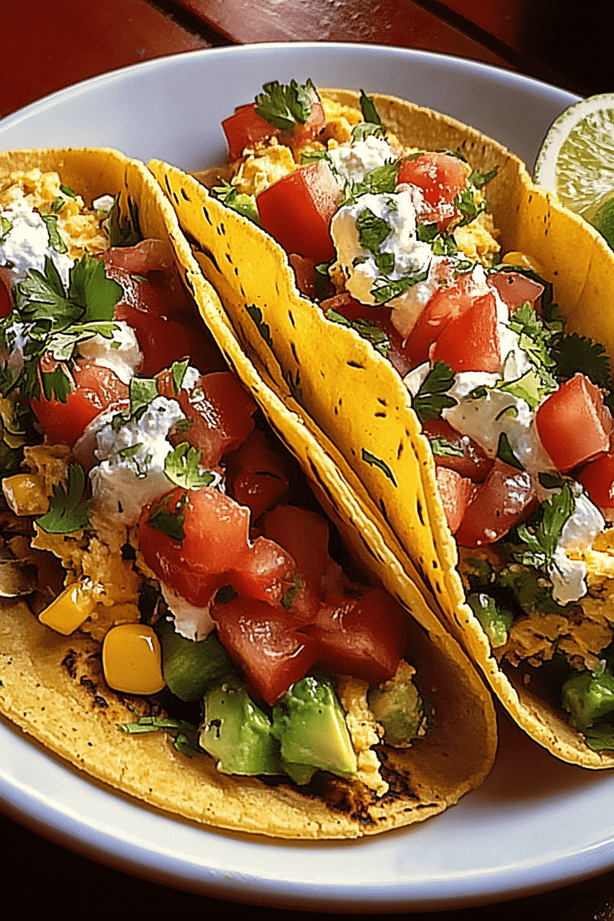 Migas Ontbijt Tacos Final Dish Presentation