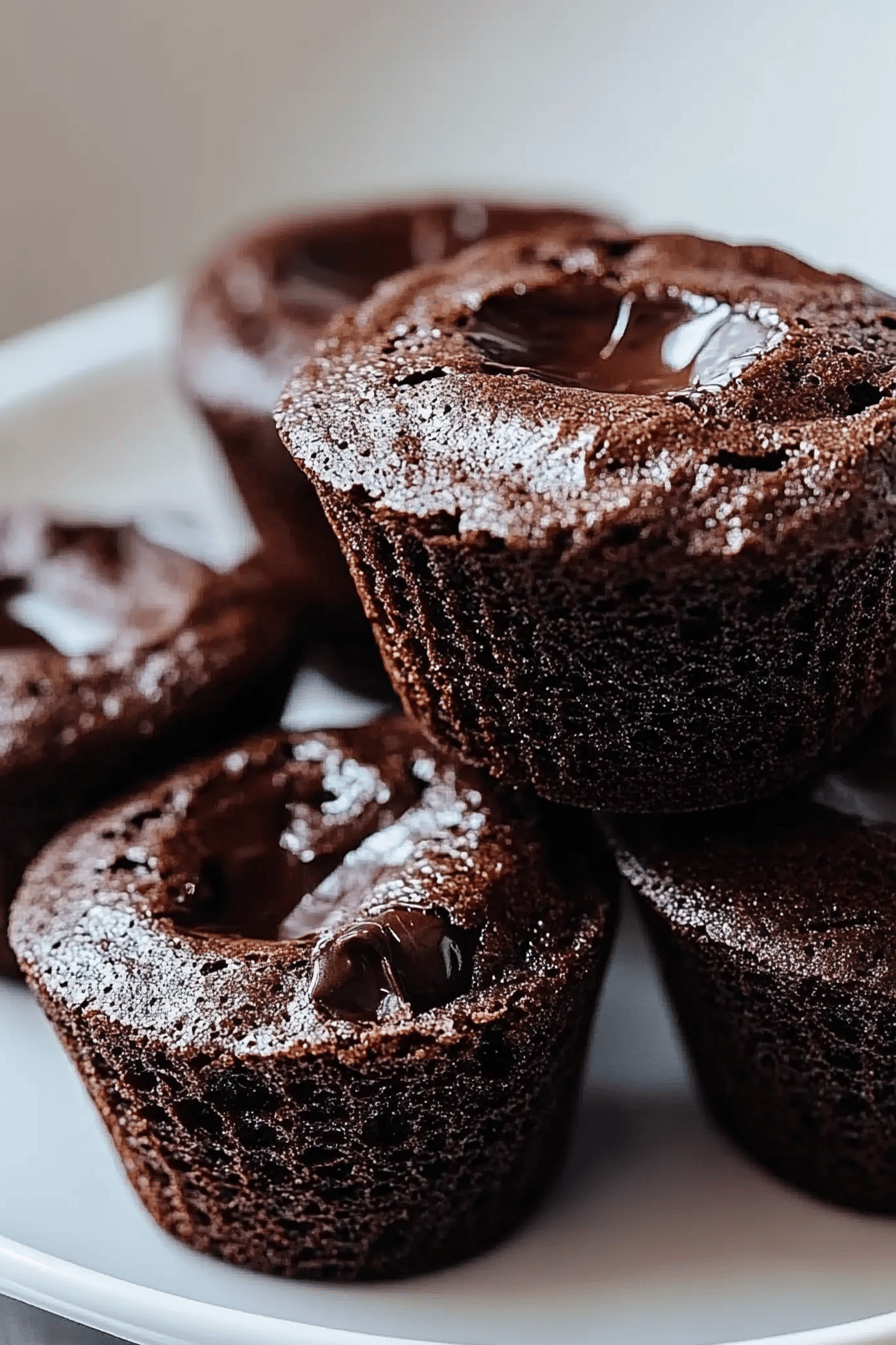 Mini Brownie Bites Final Dish Presentation