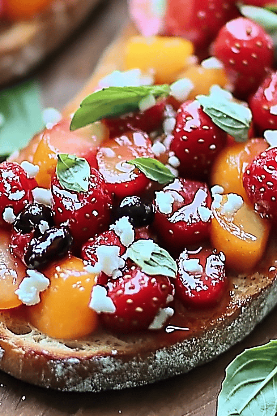 Obst Bruschetta ingredients