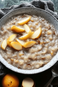 Pfirsich-Sahne-Haferbrei