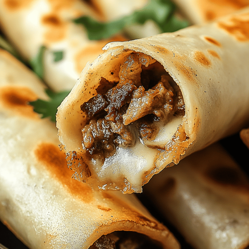 Philly Cheesesteak Taquitos