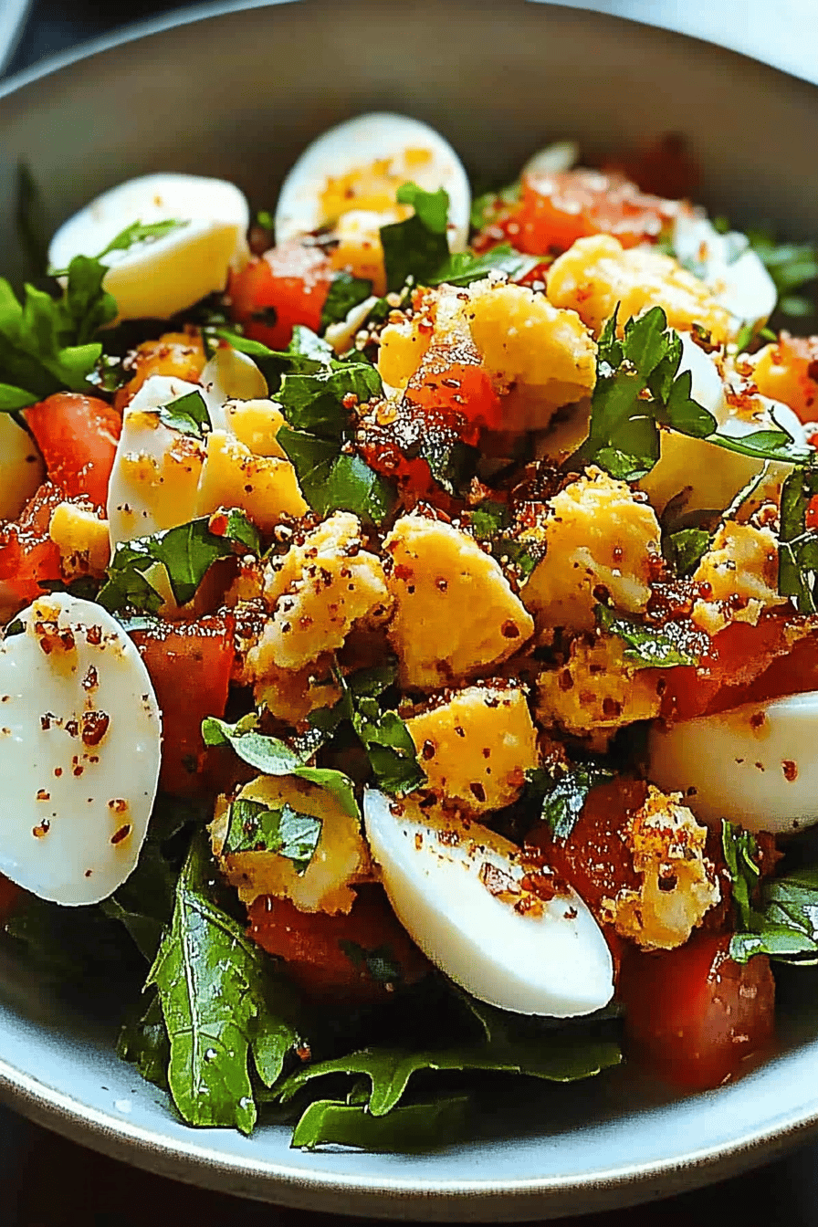 Romesco eiersalade Final Dish Presentation
