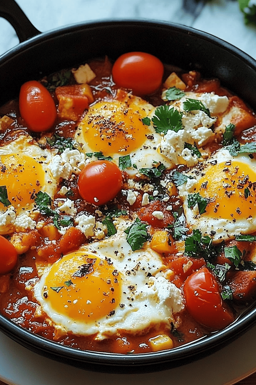 Shakshuka met feta Final Dish Presentation