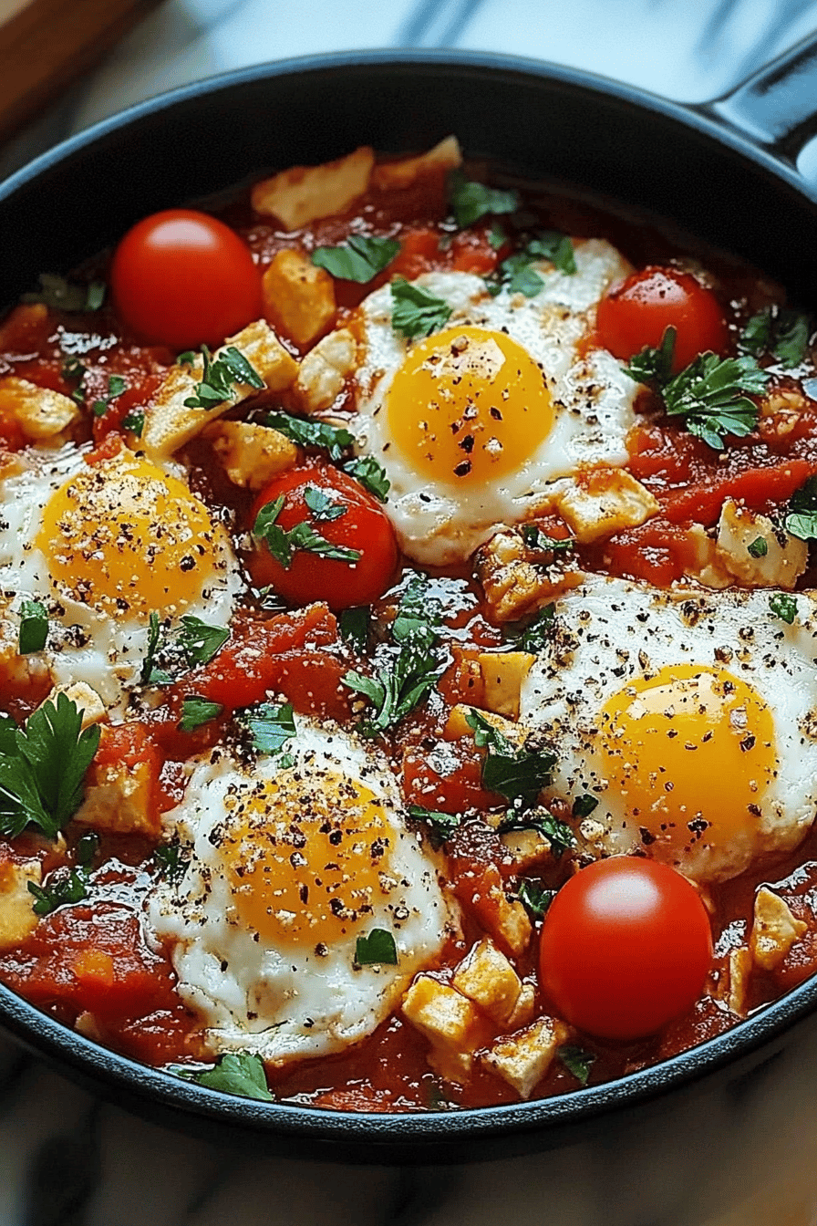 Shakshuka met feta ingredients