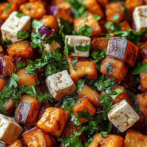 Süßkartoffel-Hash Tofu