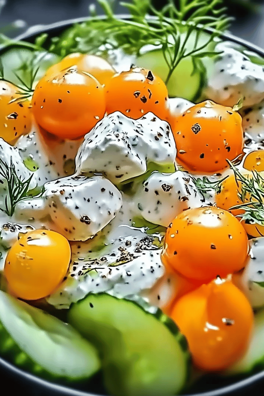 Tzatziki Kichererbsensalat Final Dish Presentation