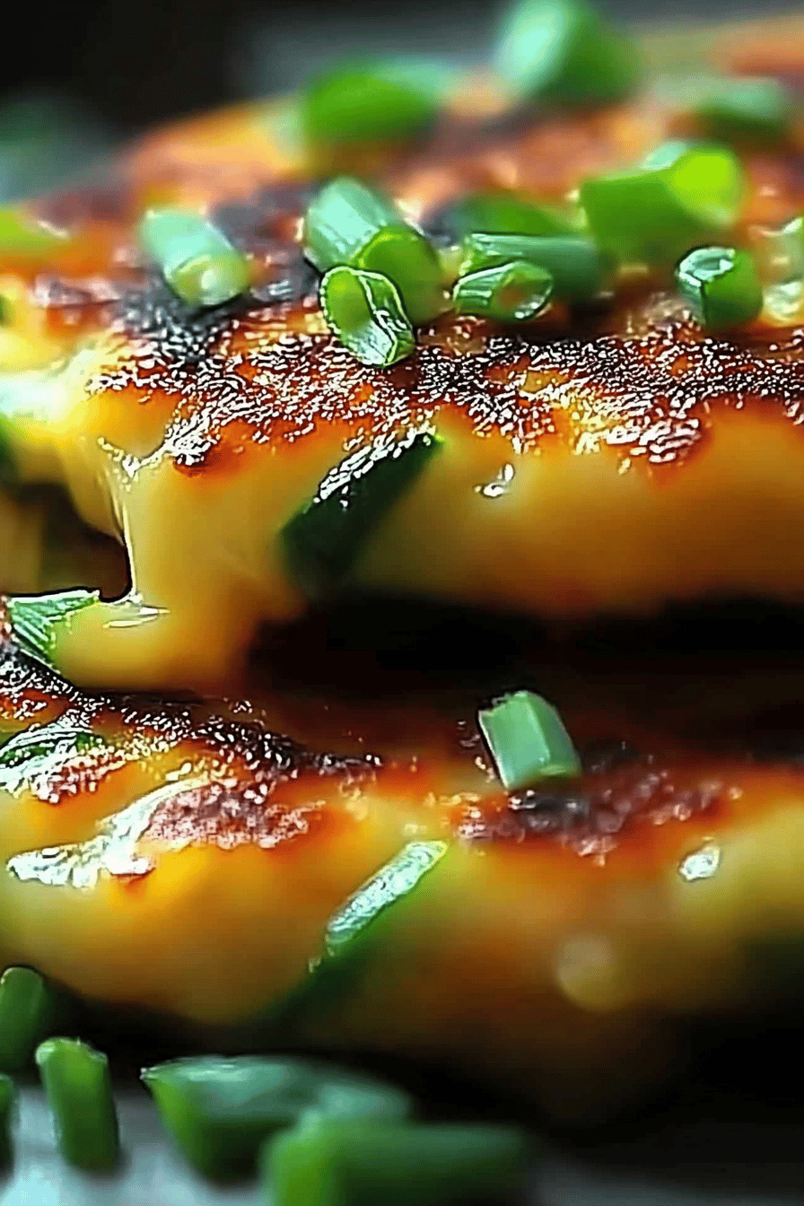 Zucchini Puffer Final Dish Presentation